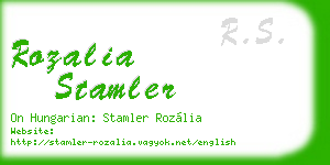 rozalia stamler business card