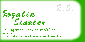 rozalia stamler business card